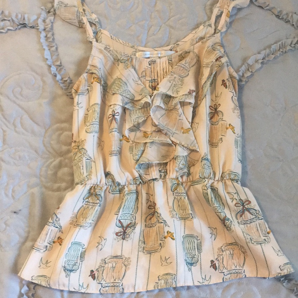 LC Lauren Conrad Birdcage Tank Top